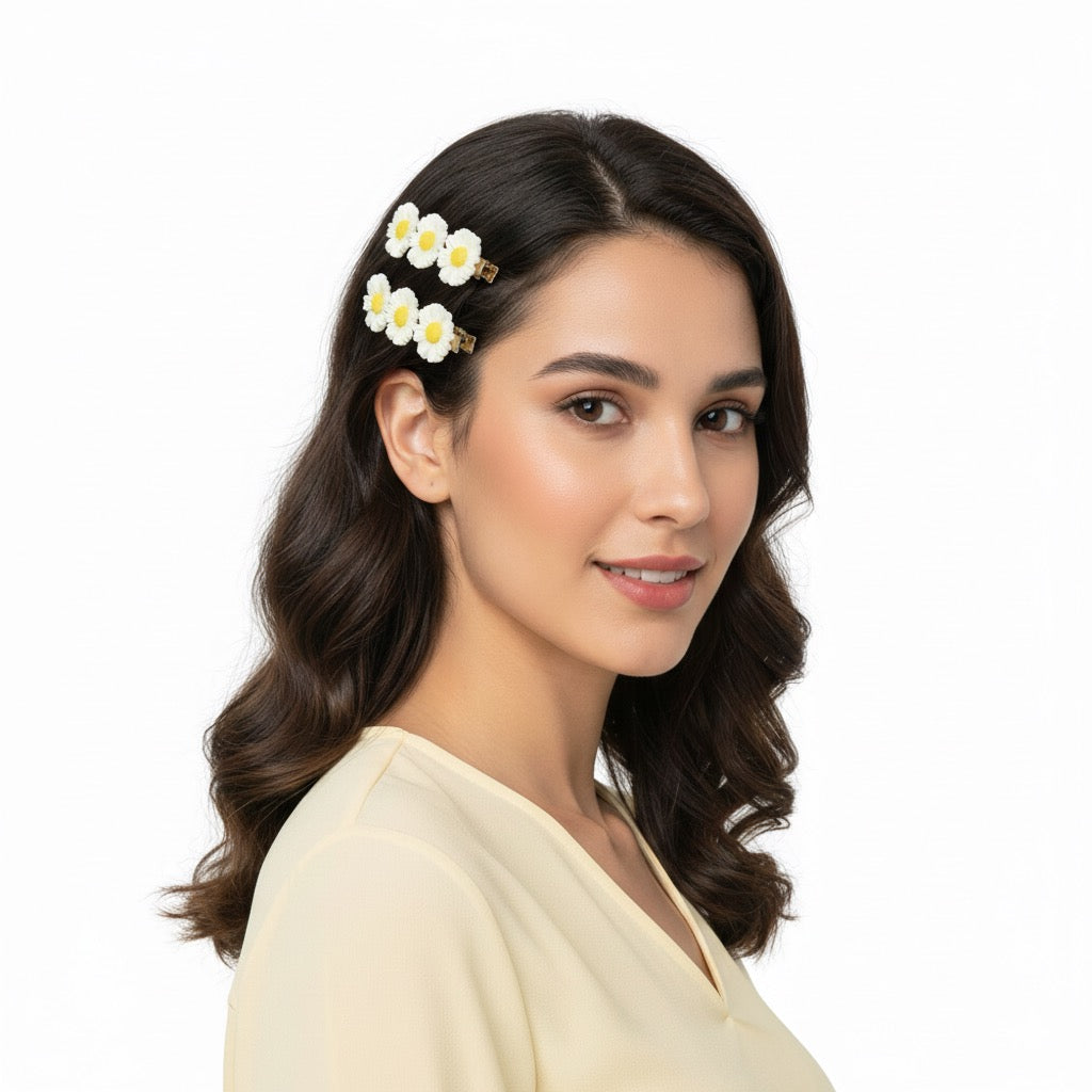 Barrette fleur marguerite - Ganiber Maroc