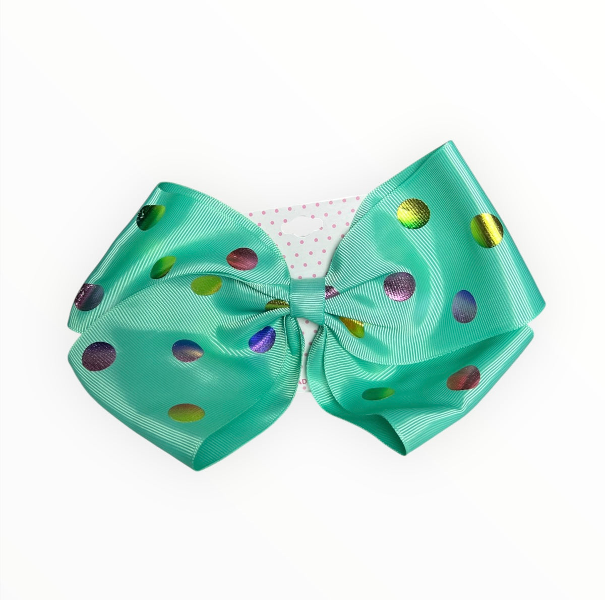 Barrette Nœud Fuchsia à Pois Colorés - Ganiber Maroc
