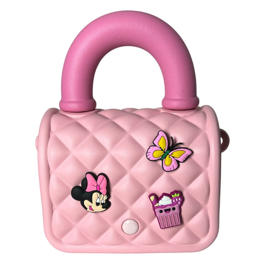 Sac à Main Rose en Silicone pour Enfant – Motifs Minnie & Charms