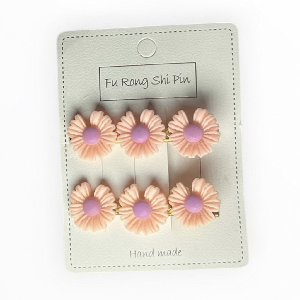 Barrette fleur marguerite – Fait main – Couleurs pastel