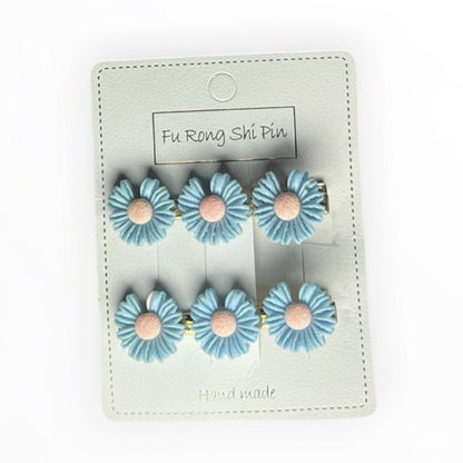 Barrette fleur marguerite – Fait main – Couleurs pastel