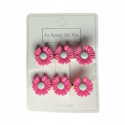 Barrette fleur marguerite – Fait main – Couleurs pastel