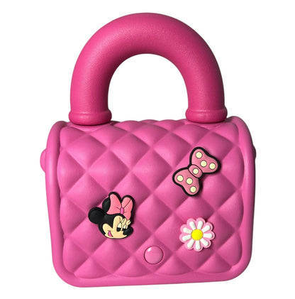 Sac à Main Rose en Silicone pour Enfant – Motifs Minnie & Charms