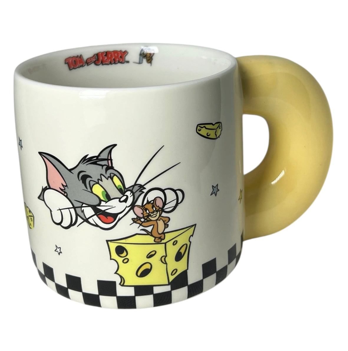 Mug en Céramique Tom et Jerry - Design Rétro avec Grande Anse Jaune