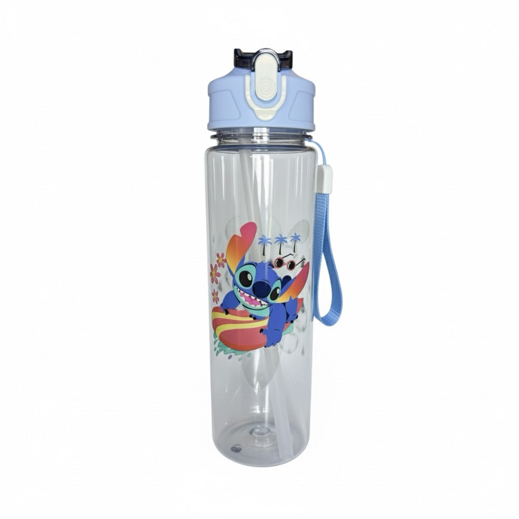 Gourde Stitch Surf – Bouteille réutilisable avec paille intégrée (500 ml)
