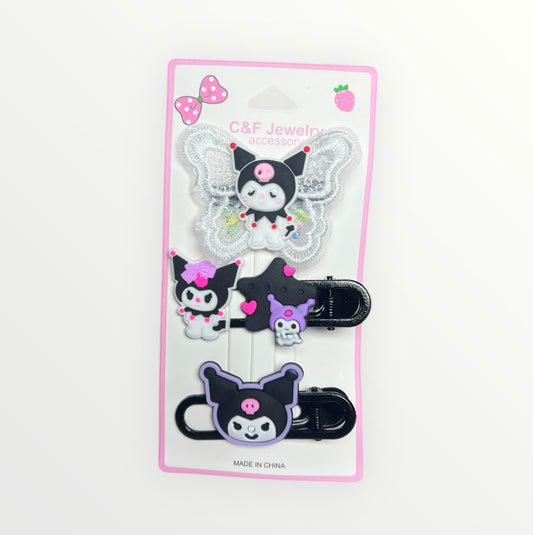 Barrettes pour cheveux kuromi