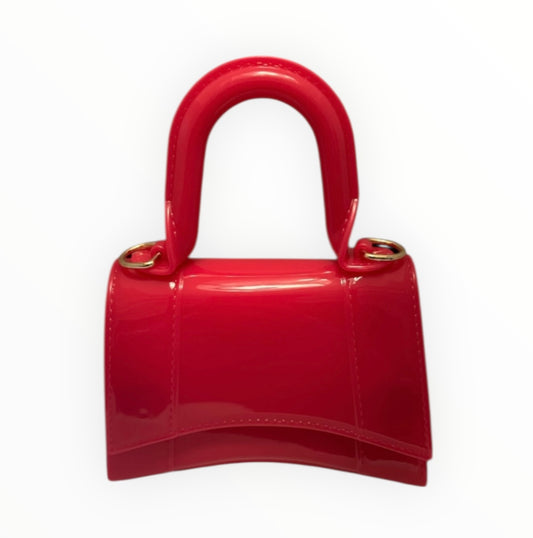 Mini Sac à Main rouge Brillant - Style Chic et Moderne pour les filles.